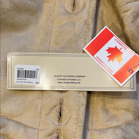County Clothing Company Tan Western Jacket Faux Suede Shearling Sherpa Cropped - Picture 14 of 16